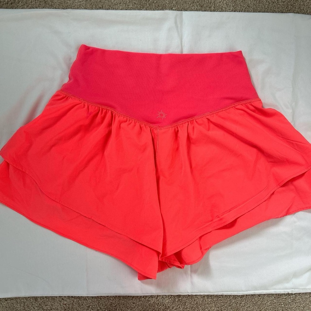 Offline by Aerie neon pink ruffle skort shorts